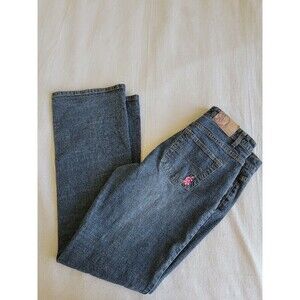 RF Rafaella Womens 8 Jeans Floral Embroidered Stretch Blue  Mid Rise 90s VTG EUC